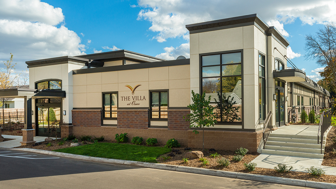 Exterior image of the villa at Osseo in Osseo Minnesota