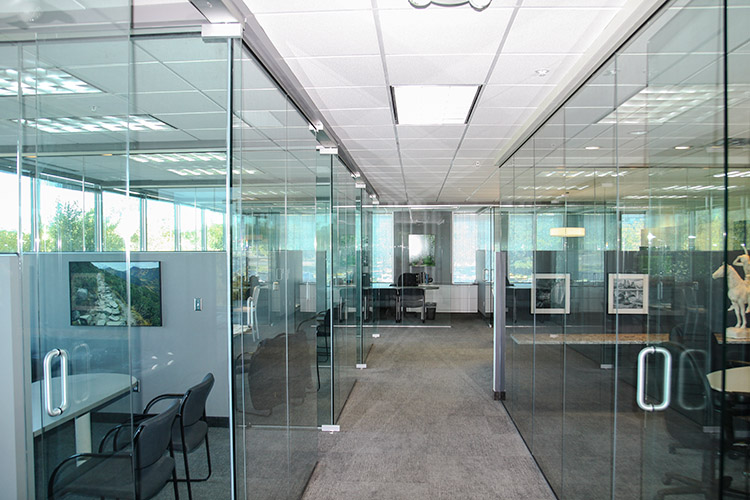 glass office space at helms capital
