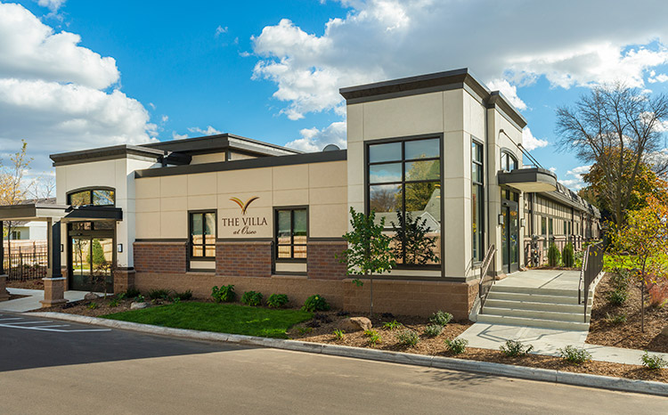 exterior image of the Villas at Osseo, MN